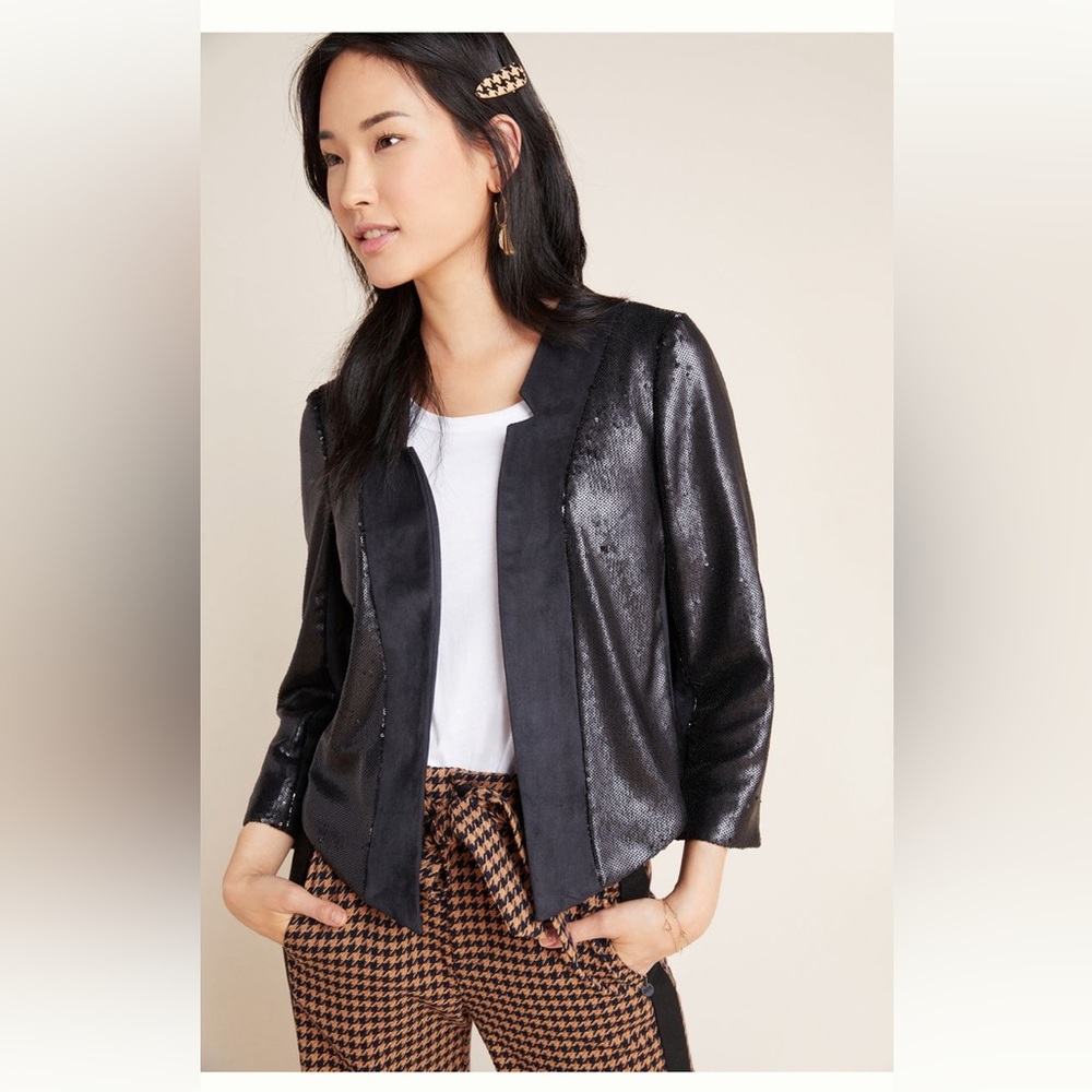 Anthropologie Shonda Sequined Jacket